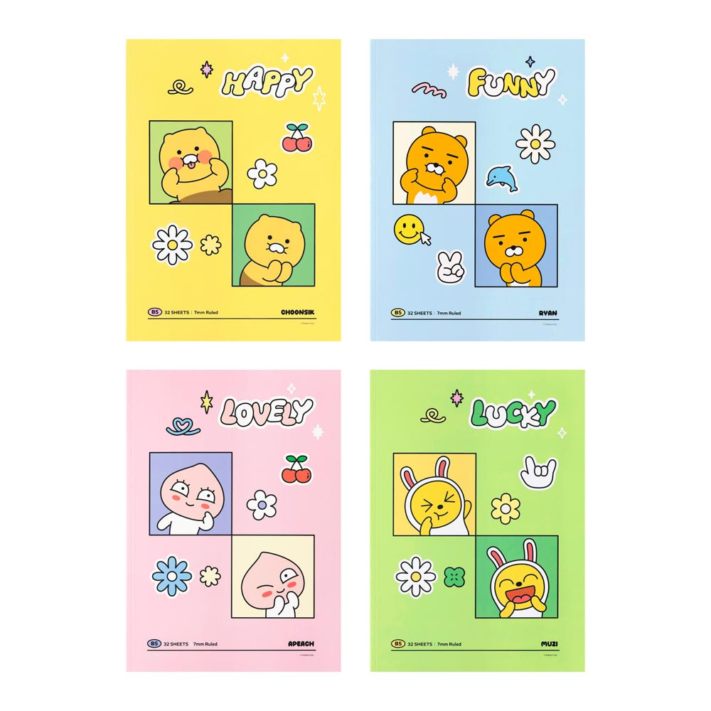 Kakao Friends Say Cheese B5 School Lined Notebook Pack